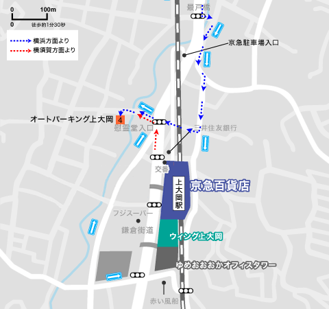 オートパーキング上大岡地図