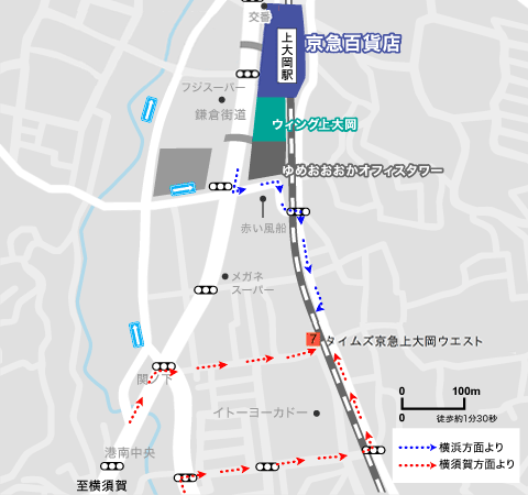 Kパーキング上大岡ウエスト地図