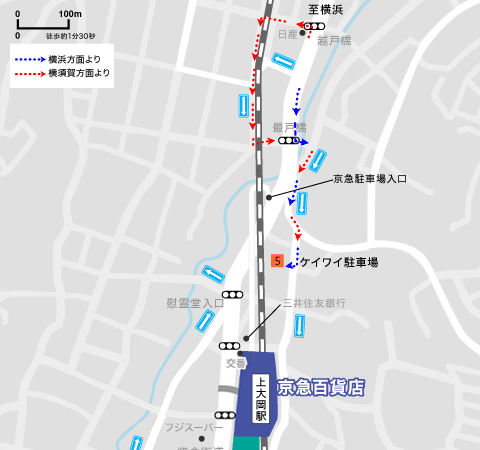 ケイワイ駐車場地図