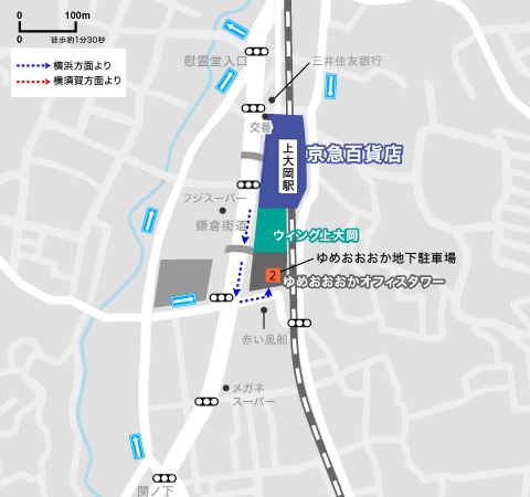 ゆめおおおか地下駐車場地図