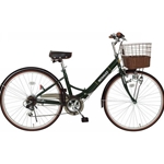 ルノー　シティサイクル折畳機能付　２６インチ　約１７ｋｇ　グリーン